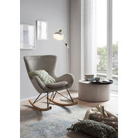 SCHAUKELSTUHL in Cord Grau  - Eichefarben/Grau, MODERN, Holz/Textil (76/103/100cm) - Livetastic