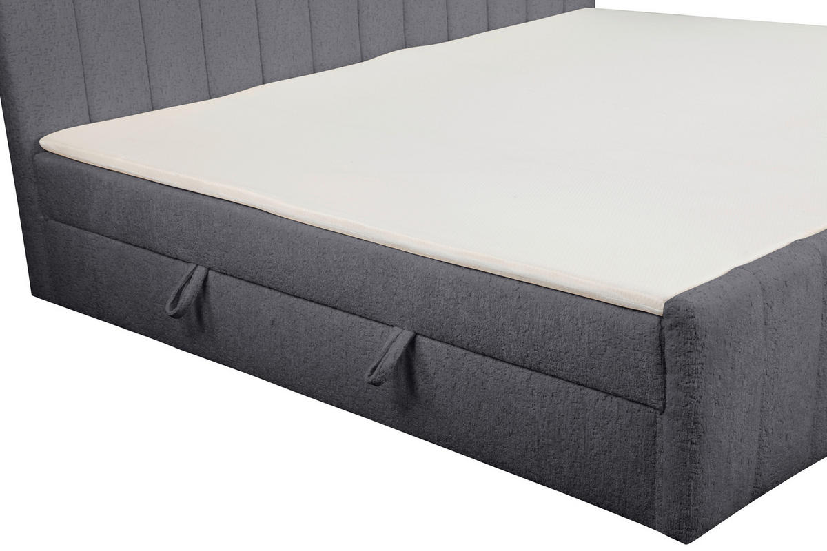 FAMILIENBETT - Anthrazit/Schwarz, Basics, Kunststoff/Textil (240/200cm) - Chameo