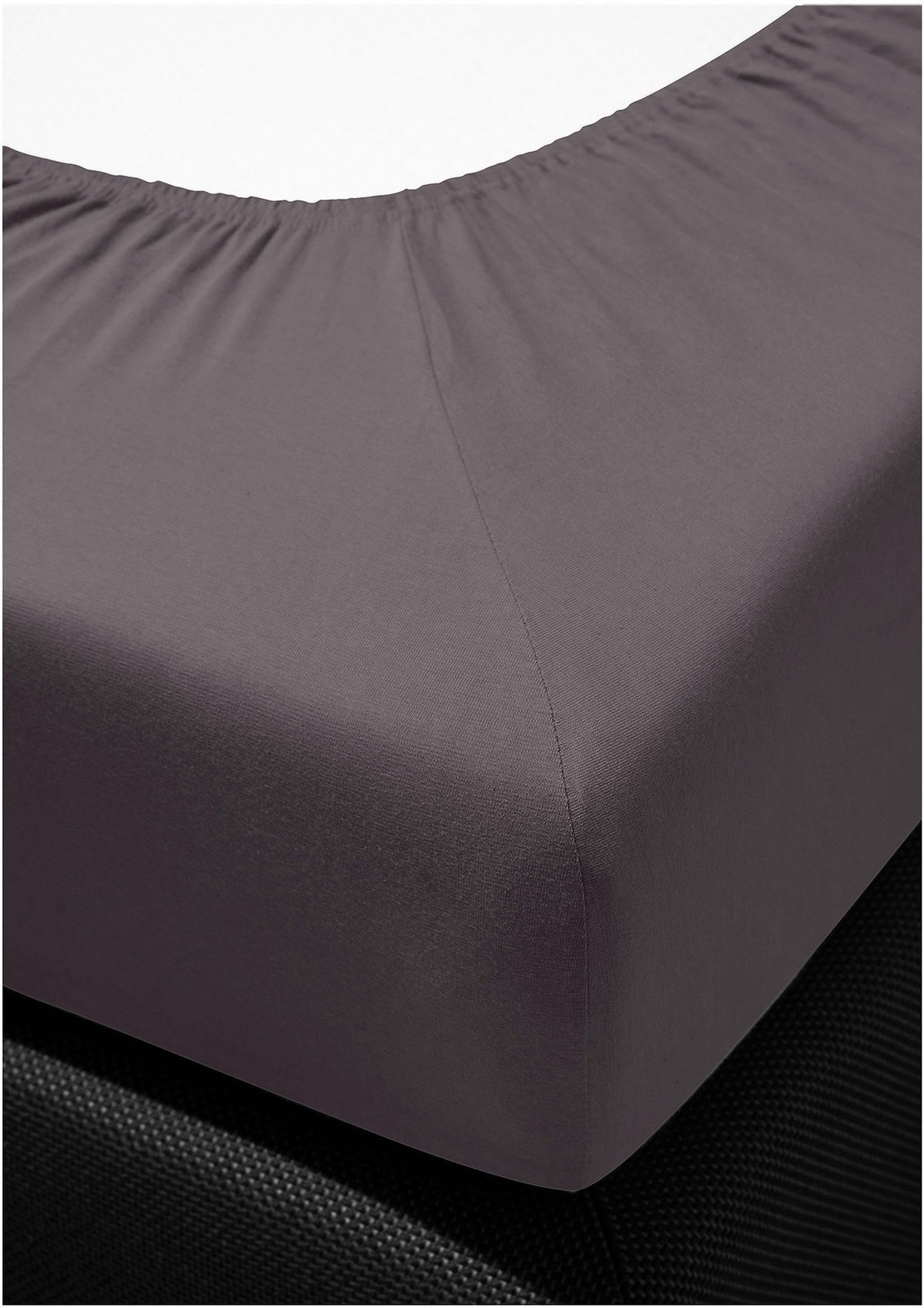 SPANNBETTTUCH Jersey  - Anthrazit, KONVENTIONELL, Textil (100/200cm) - Bierbaum