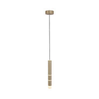 ZÁVESNÉ LED SVIETIDLO, 12/12/120 cm  - mosadzná, Design, kov/plast (12/12/120cm)