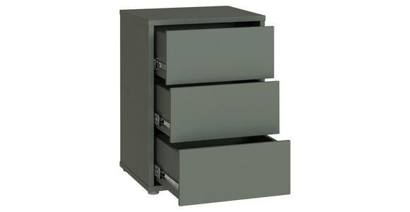 NACHTSCHRANK 50/69/42 cm  - Salbeigrün/Silberfarben, Trend, Holzwerkstoff/Kunststoff (50/69/42cm) - Carryhome