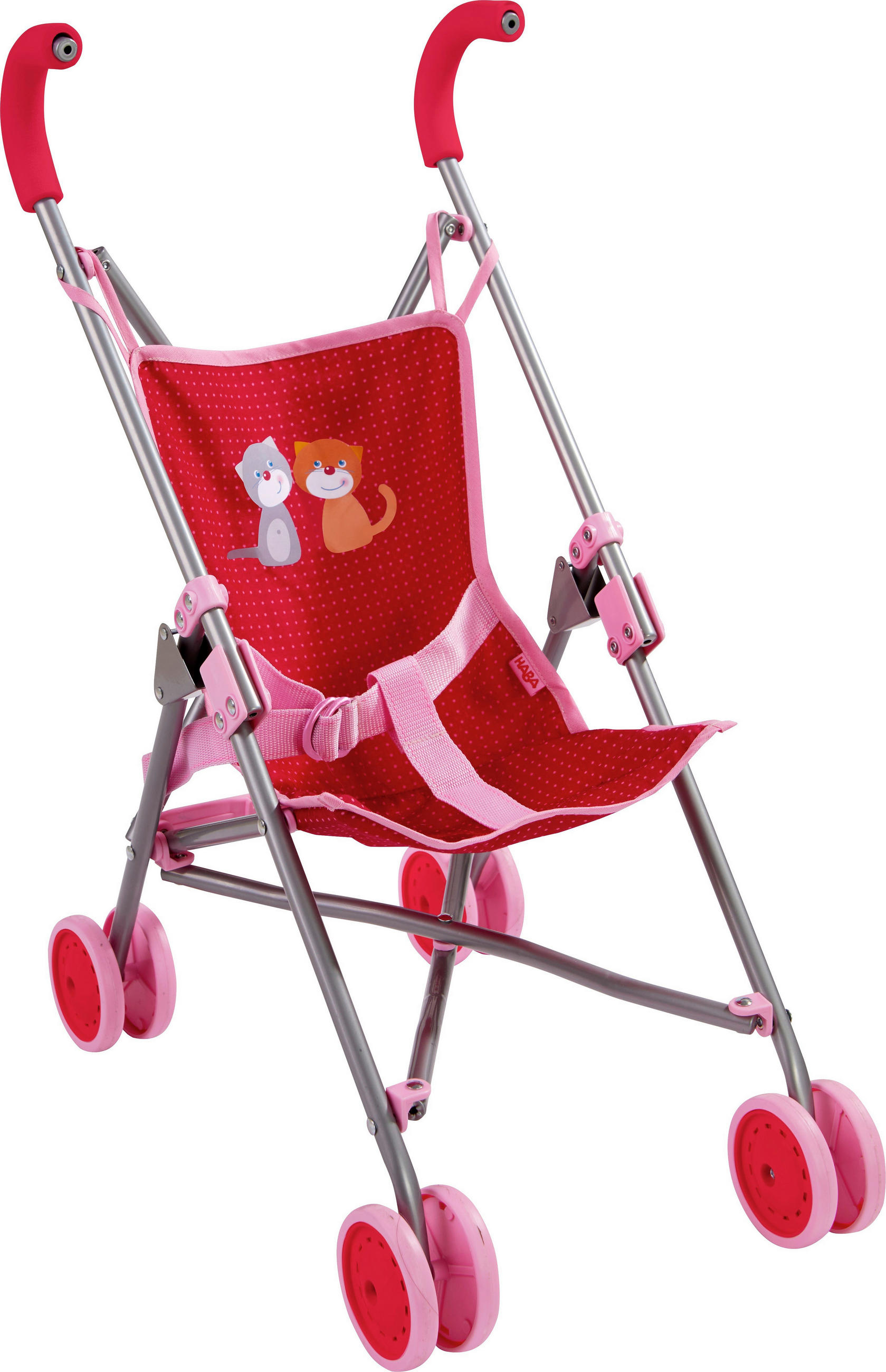 PUPPENBUGGY - Pink/Rosa, Basics, Kunststoff/Textil (25/63/25cm) - Haba