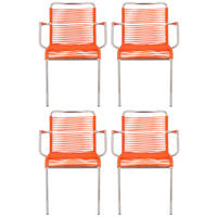GARTENSESSEL-SET Aluminium Alufarben, Orange  - Alufarben/Orange, Design, Kunststoff/Metall (57/85/57cm) - FIAM