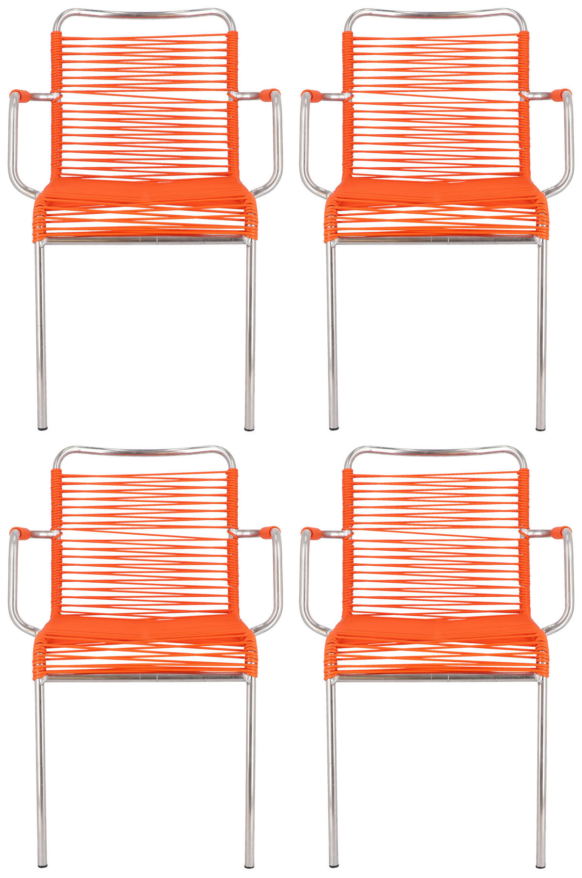 GARTENSESSEL-SET Aluminium Alufarben, Orange  - Alufarben/Orange, Design, Kunststoff/Metall (57/85/57cm) - FIAM