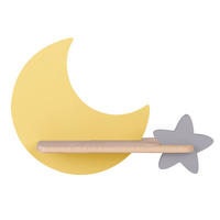 VÄGGLAMPA FÖR BARN Moon 39.5/12/27.5 cm   - guldfärgad, Basics, metall/trämaterial (39.5/12/27.5cm)