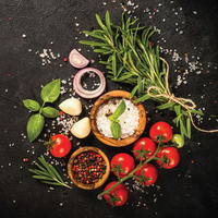 OBRAZ NA SKLE, koření, 30/30/1,40 cm - vícebarevná, Basics, sklo (30/30/1,40cm) - Euroart