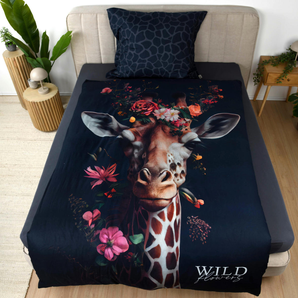 JUGENDBETTWÄSCHE Wild Flowers Renforcé 135/200 cm  - Multicolor, Design, Textil (135/200cm) - Herding
