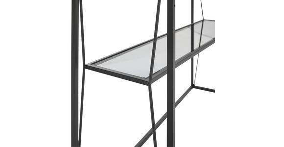 KONSOLENTISCH Grau, Schwarz - Schwarz/Grau, Trend, Glas/Metall (100/30/80cm) - Xora