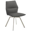 STUHL  in Stahl  - Edelstahlfarben/Hellgrau, Design, Textil/Metall (49/86/60cm) - Venjakob