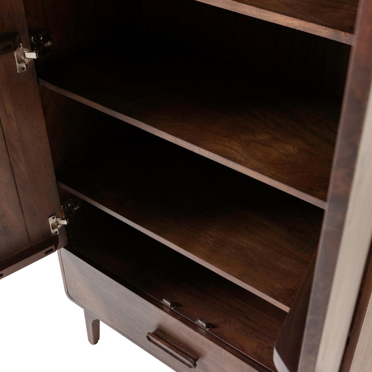 SCHRANK in Dunkelbraun  - Dunkelbraun/Braun, Design, Holz/Metall (85/150/35cm) - Livetastic