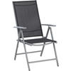 VRTNA SKLOPIVA STOLICA  crna, srebrne boje, bijela  metal, tekstil      - bijela/srebrne boje, Basics, metal/tekstil (56/106/64cm) - Ambia Garden