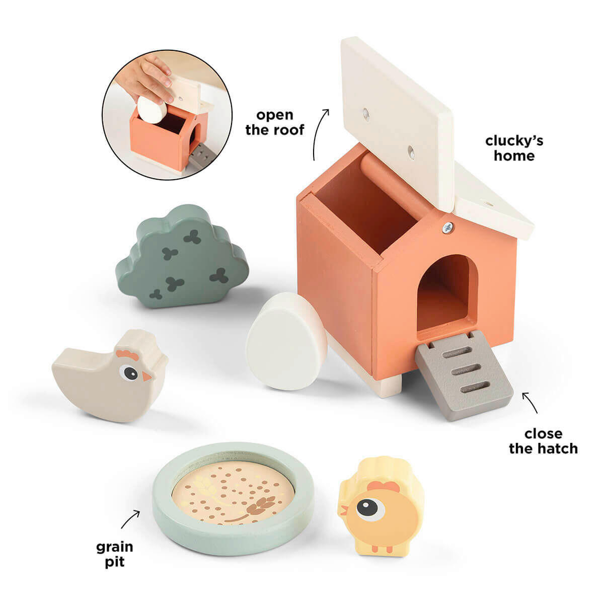 SPIELTIER  - Multicolor, Basics, Holz/Holzwerkstoff (12,3/10,0/14,7cm) - done by deer