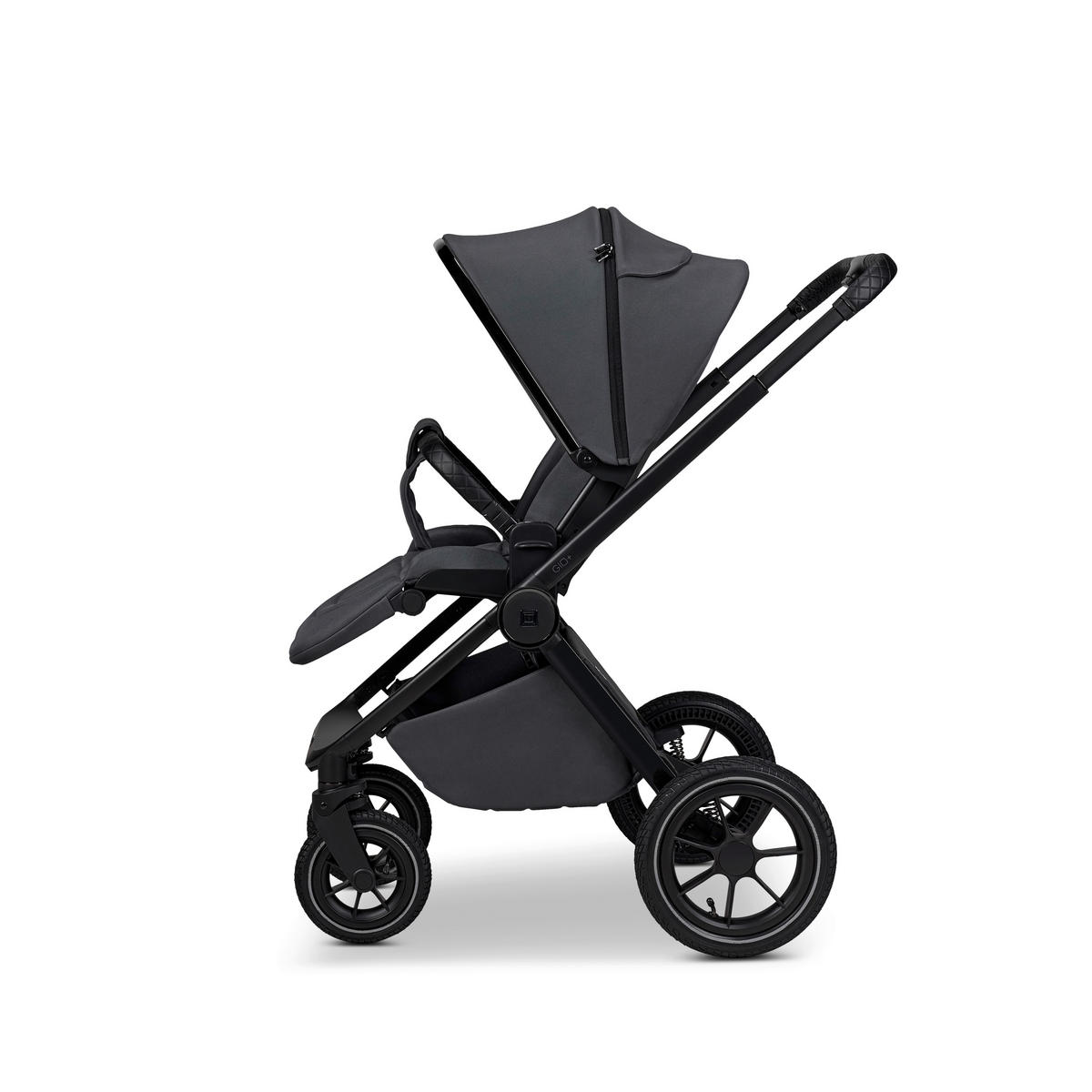 KOMBIKINDERWAGEN Gio+  - Anthrazit, Basics, Textil (103/60/125cm) - Moon Edition