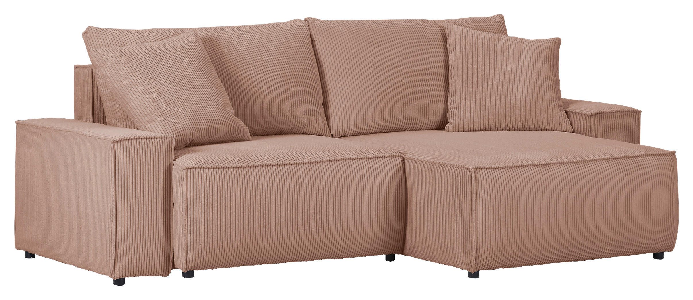 HÖRNSOFFA i manchester rosa  - svart/rosa, Klassisk, textil/plast (250/153cm) - MID.YOU