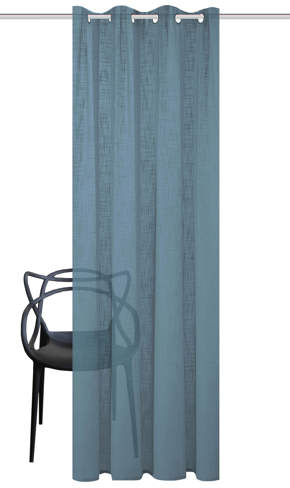 ÖSENSCHAL halbtransparent 140/160 cm   - Blau, Basics, Textil (140/160cm)