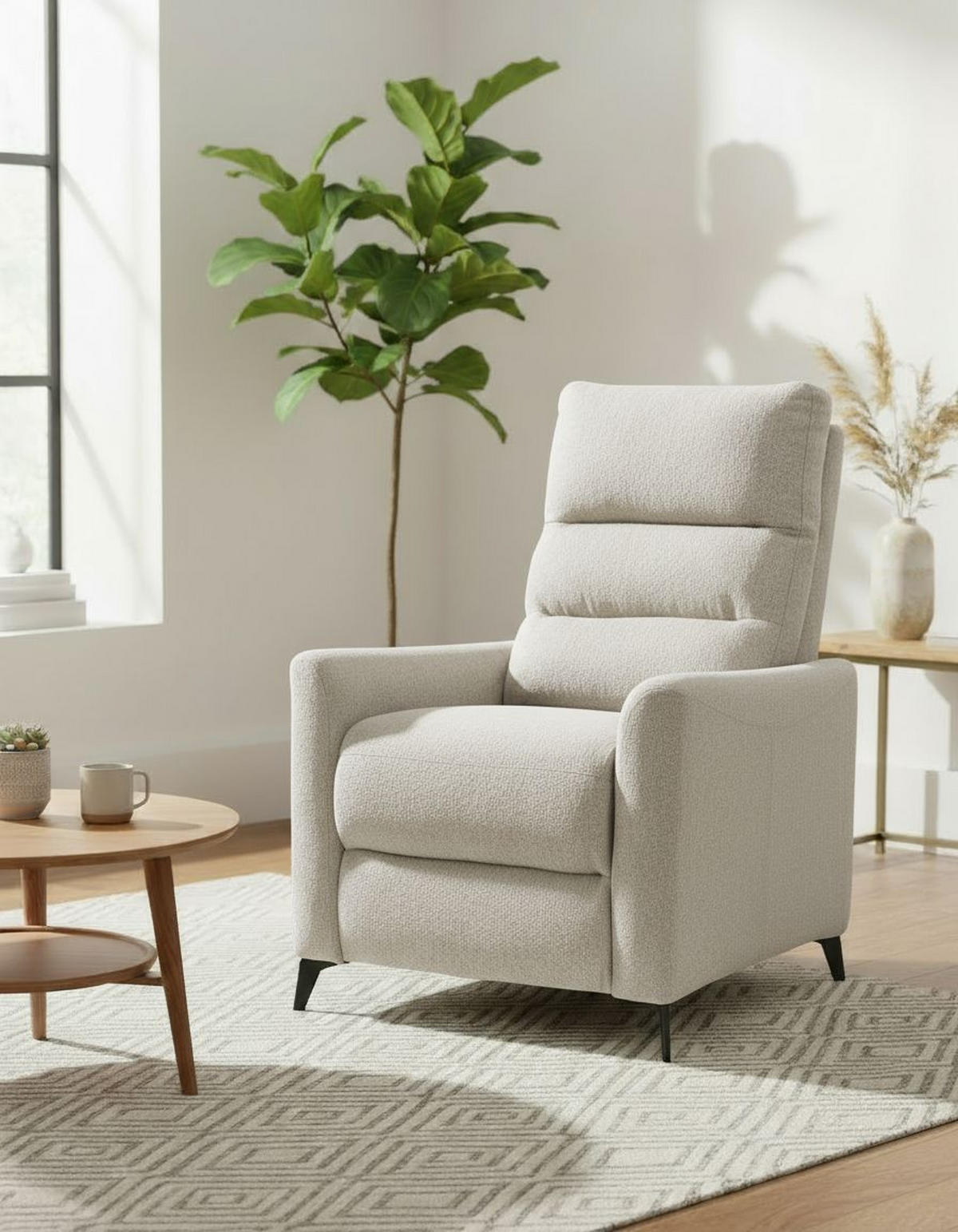 RELAXSESSEL Metall, Textil Grau, Schwarz  - Schwarz/Grau, Design, Textil/Metall (72/100/89cm) - Livetastic