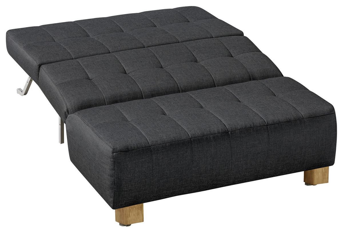 SCHLAFSOFA Dunkelgrau  - Dunkelgrau/Naturfarben, Design, Holz/Textil (125/92/102cm) - Novel