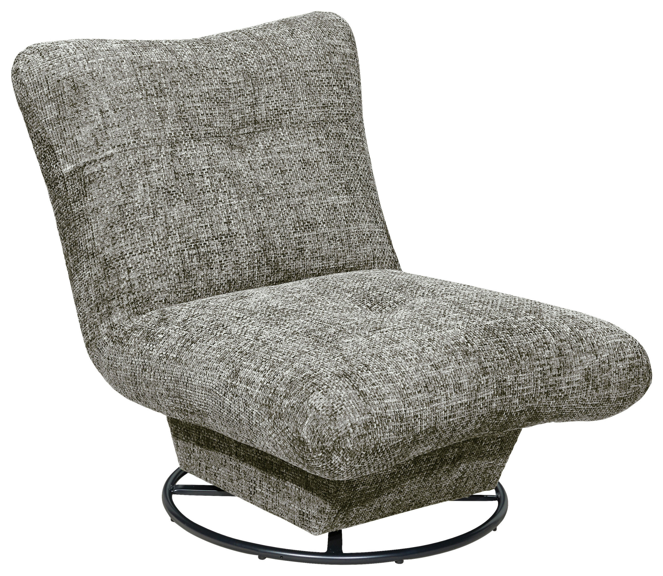 SESSEL in Webstoff Grau  - Schwarz/Grau, KONVENTIONELL, Textil/Metall (96/75/93cm) - MID.YOU