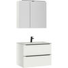 BADEZIMMER 3-teilig  in 81 cm  - Schwarz/Weiß, MODERN, Holzwerkstoff/Stein (81cm) - Nobilia