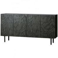 KOMMODE Counter, 160/83/40 cm,  - Schwarz, Design, Holz/Metall (160/83/40cm) - Livetastic