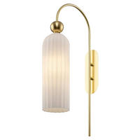WANDLEUCHTE - Weiss/Goldfarben, Glas/Metall (10/53,5/23,5cm) - MAYTONI