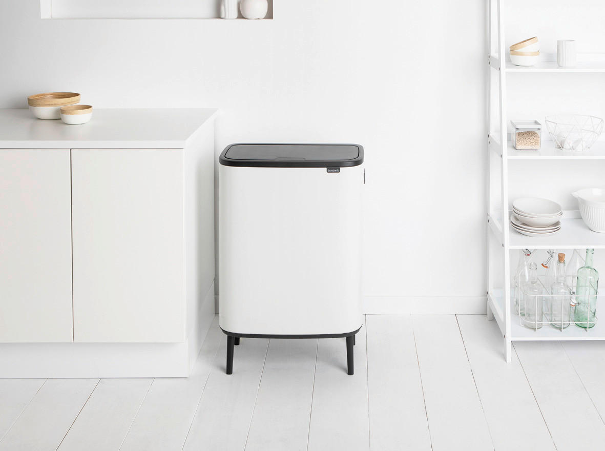 KOŠ ZA OTPAD 60 l - bijela, Basics, plastika (54.5/81.5/31.2cm) - Brabantia