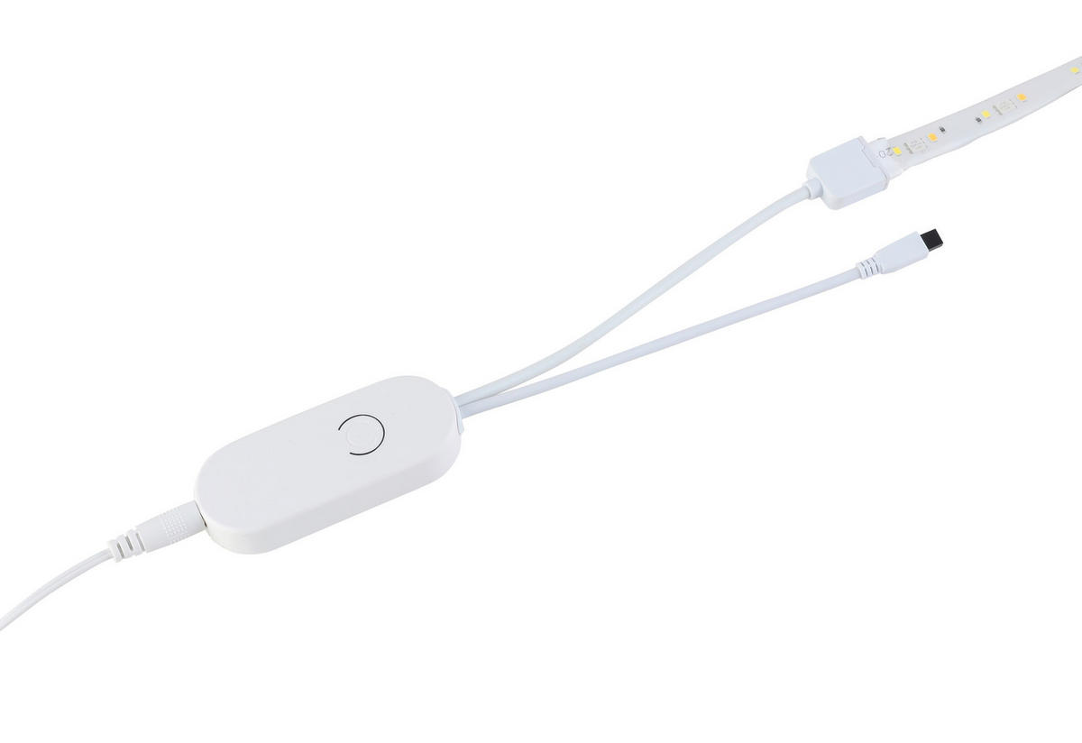 LED SZALAG 500 cm  - fehér, Basics, műanyag (500cm) - Novel