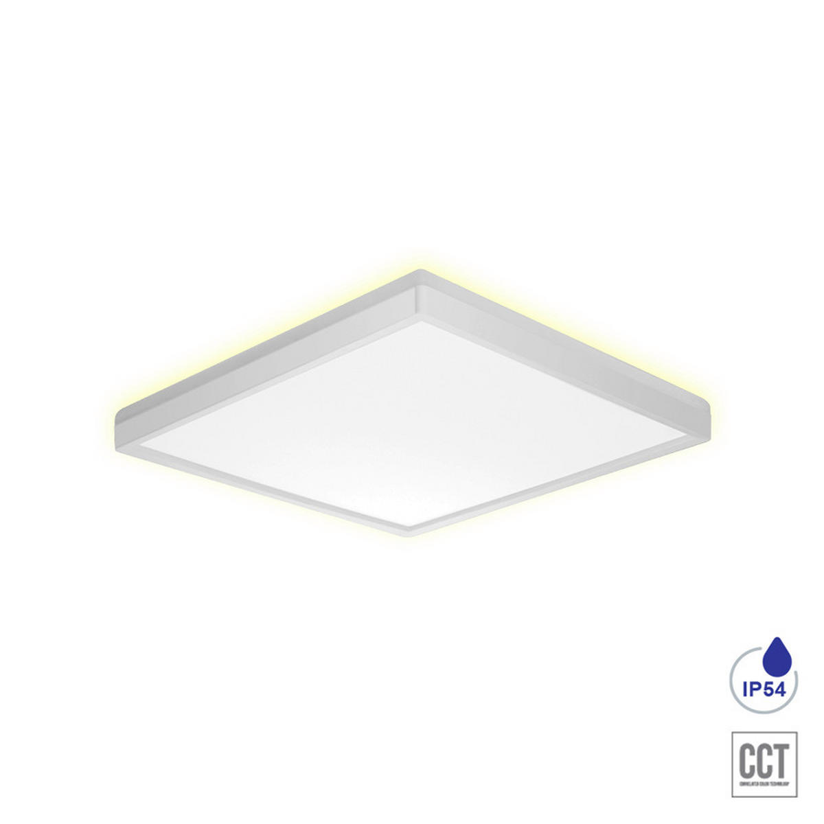 PLAFONIERĂ CU LED     - alb, Basics, plastic (22.5/3/22.5cm)