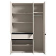 DREHTÜRENSCHRANK 5-türig Schwarz, Kaschmir  - Kaschmir/Schwarz, Basics, Glas/Holzwerkstoff (138/210.5/54cm) - Xora