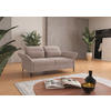 2,5-SITZER in Flachgewebe Greige  - Greige/Schwarz, KONVENTIONELL, Textil/Metall (189/92/123cm) - Sit & More