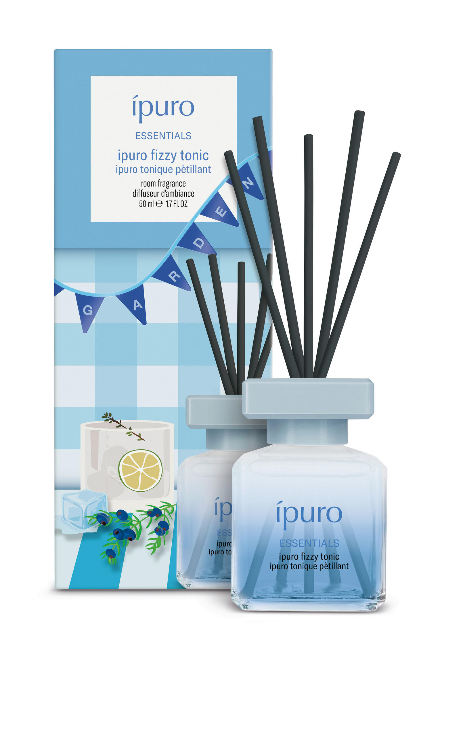 RAUMDUFT  - Hellblau, Basics, Glas (5,3/6,2/15,2cm) - Ipuro