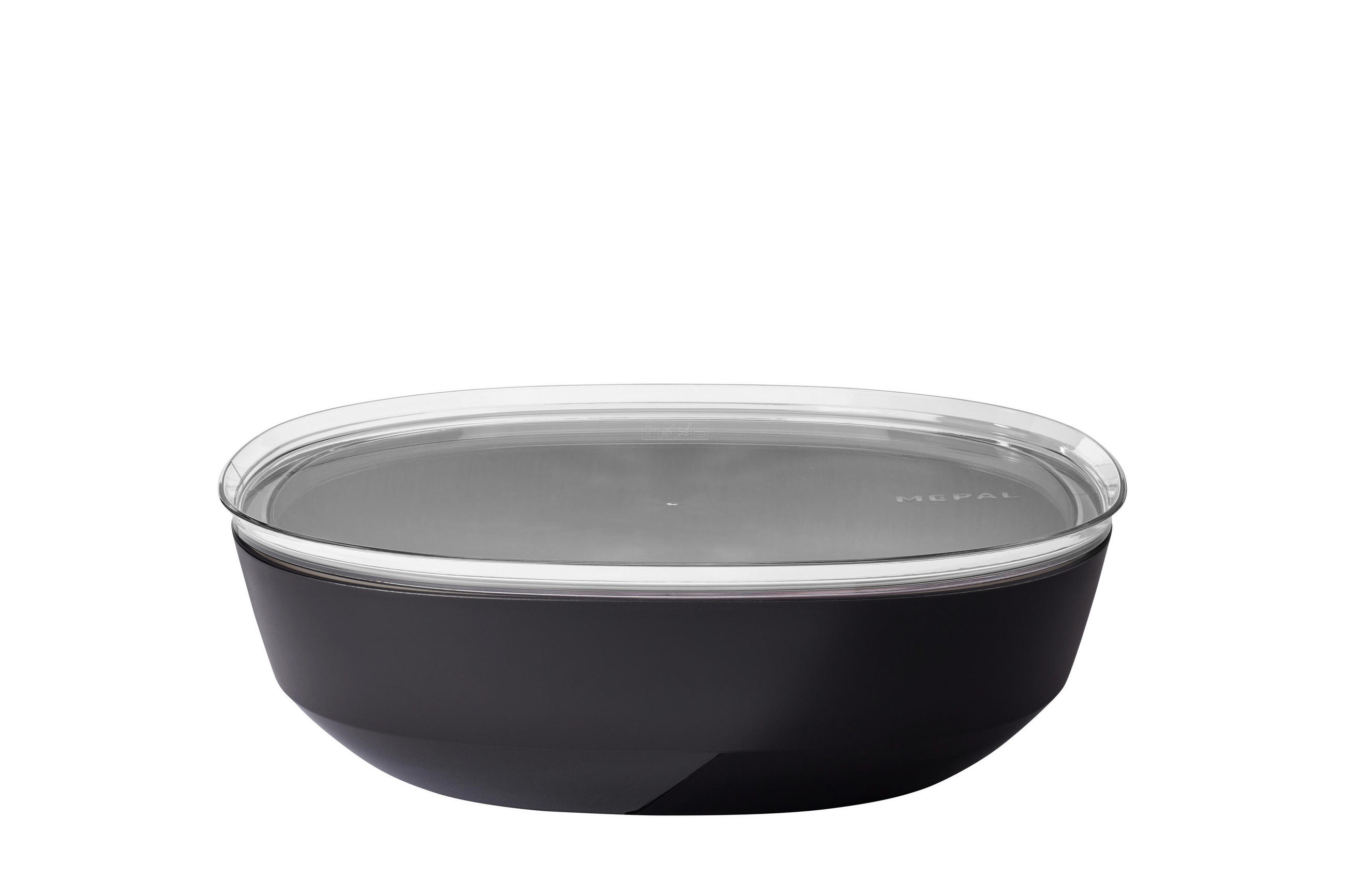 SALATSCHÜSSEL  Silueta  - Transparent/Schwarz, KONVENTIONELL, Kunststoff (30,1/9,2cm) - Mepal