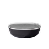 SALATSCHÜSSEL  Silueta  - Transparent/Schwarz, KONVENTIONELL, Kunststoff (30,1/9,2cm) - Mepal