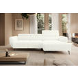 ECKSOFA in Cord Creme  - Creme/Schwarz, KONVENTIONELL, Textil/Metall (277/174cm) - Carryhome