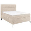 BOXSPRINGBETT 140/200 cm  in Kaschmir  - Kaschmir/Schwarz, Design, Textil/Metall (140/200cm) - Esposa