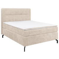 BOXSPRINGBETT 140/200 cm  in Kaschmir  - Kaschmir/Schwarz, Design, Textil/Metall (140/200cm) - Esposa
