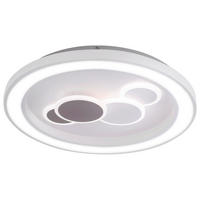 Plafonieră Cu Led - alb/gri, Design, plastic/metal (60/60/8cm)