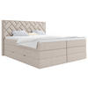 BOXSPRINGBETT 160/200 cm  in Beige  - Beige/Schwarz, Modern, Holzwerkstoff/Kunststoff (160/200cm) - MID.YOU