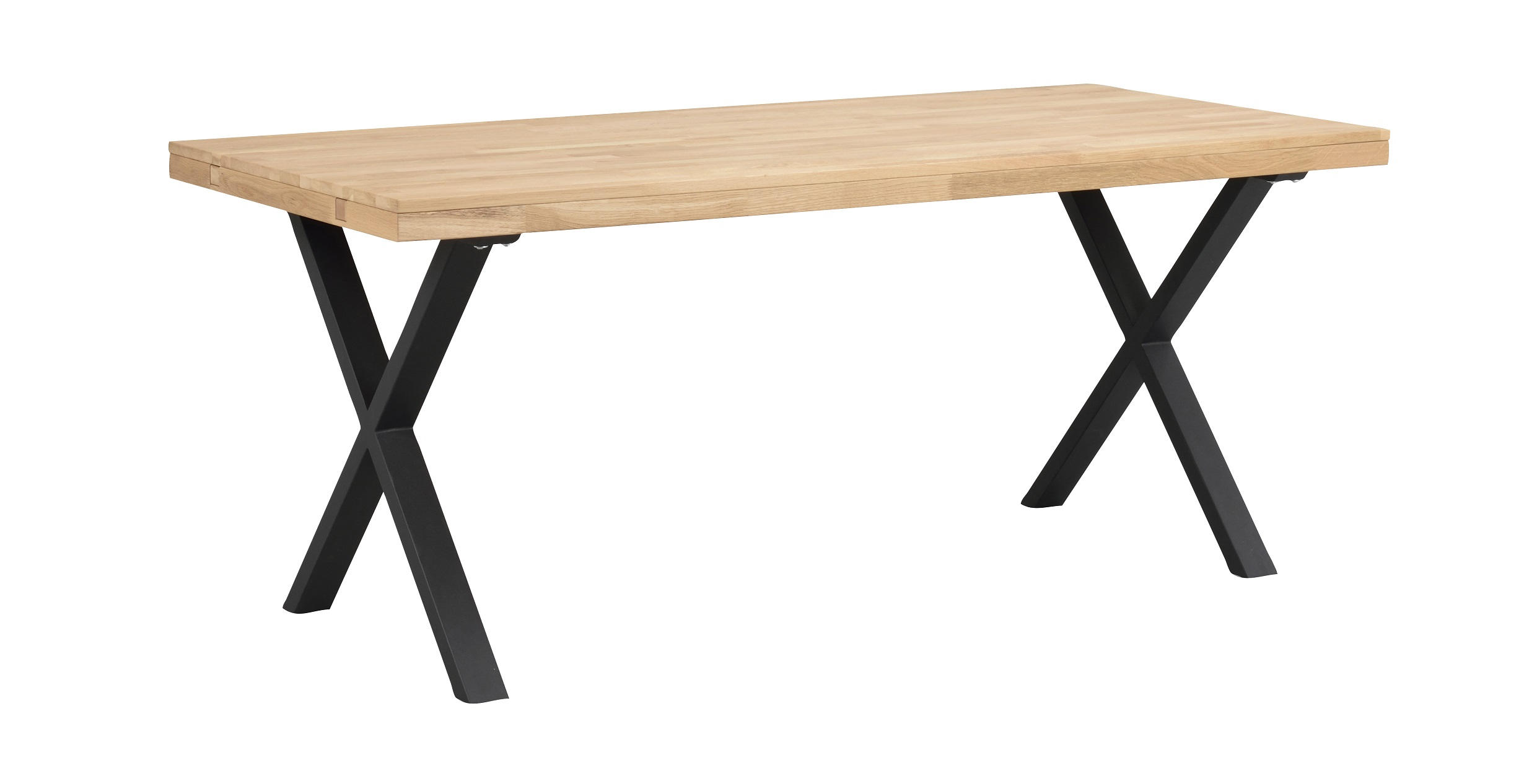 MATBORD i trä, metall 170/95/75 cm   - svart/ekfärgad, Klassisk, metall/trä (170/95/75cm) - Rowico