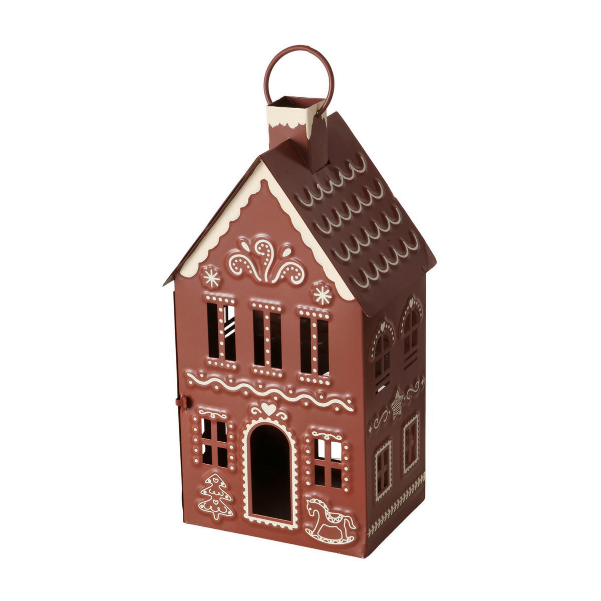 LUCERNA kov - bílá/hnědá, Basics, kov (13/10,5/26cm)