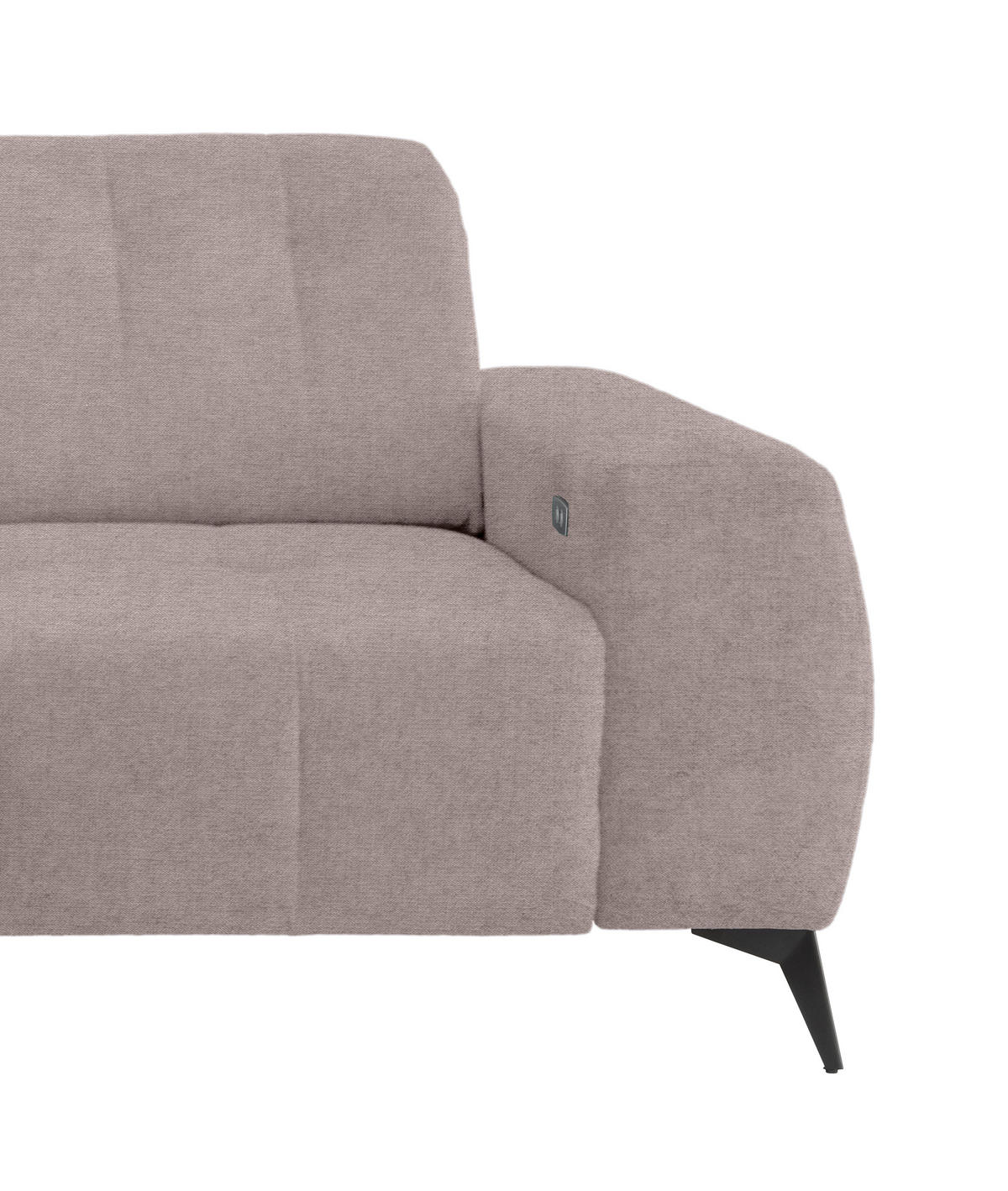 ECKSOFA in Mikrofaser Taupe  - Taupe/Schwarz, Modern, Textil/Metall (180/258cm) - Livetastic