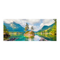 GLASBILD Landschaft & Natur 125/50 cm  - Multicolor, Basics, Glas/Papier (125/50cm)