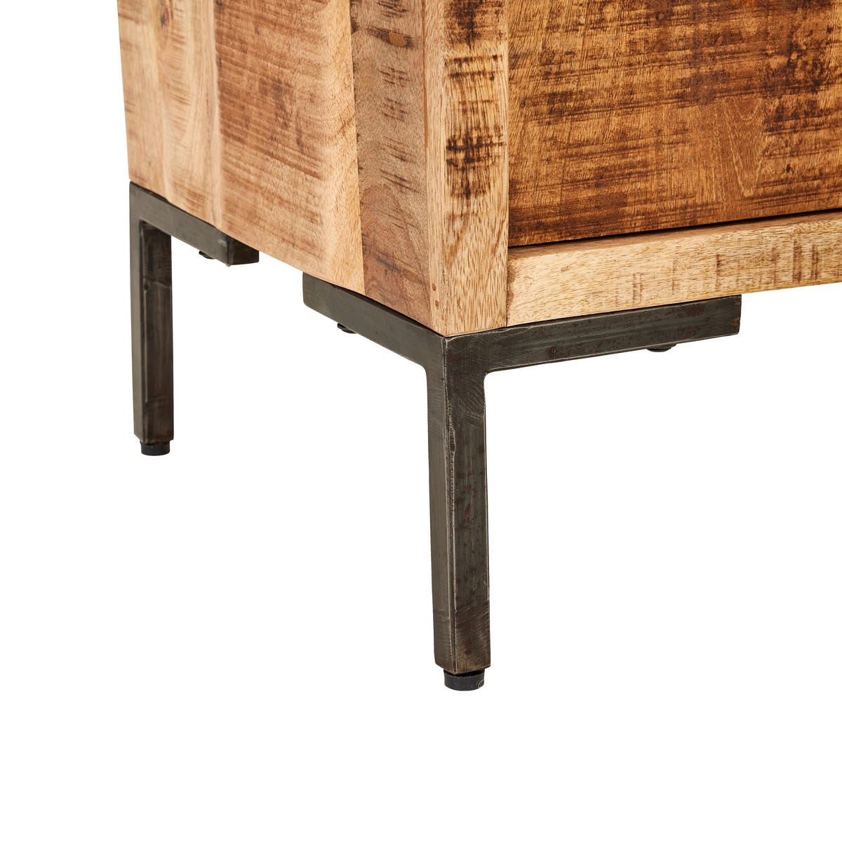 KOMMODE Valencia  in 145/87/40 cm  - Anthrazit/Schwarz, Natur, Holz/Metall (145/87/40cm) - MID.YOU