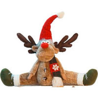 DEKORENTIER  - Dunkelgrün/Dunkelbraun, LIFESTYLE, Textil/Stein (71/57/20cm) - X-Mas