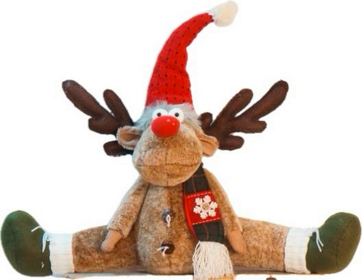 DEKORENTIER  - Dunkelgrün/Dunkelbraun, LIFESTYLE, Textil/Stein (71/57/20cm) - X-Mas