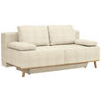 BOXSPRINGSOFA Carla  mit Stoffauswahl, Rücken echt Beige  - Beige, Design, Holz/Textil (203/97/107cm) - Dieter Knoll