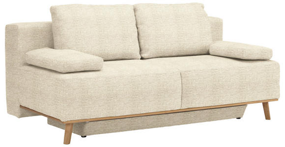 BOXSPRINGSOFA Carla  mit Stoffauswahl, Rücken echt Beige  - Beige, Design, Holz/Textil (203/97/107cm) - Dieter Knoll