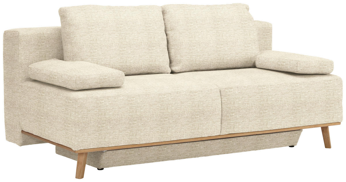 BOXSPRINGSOFA Beige  - Beige, Design, Holz/Textil (203/97/107cm) - Dieter Knoll