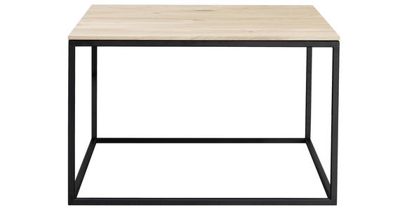 COUCHTISCH in Holz 65/65/41,5 cm - Eiche Bianco/Schwarz, Design, Holz/Metall (65/65/41,5cm) - Johann Jakob