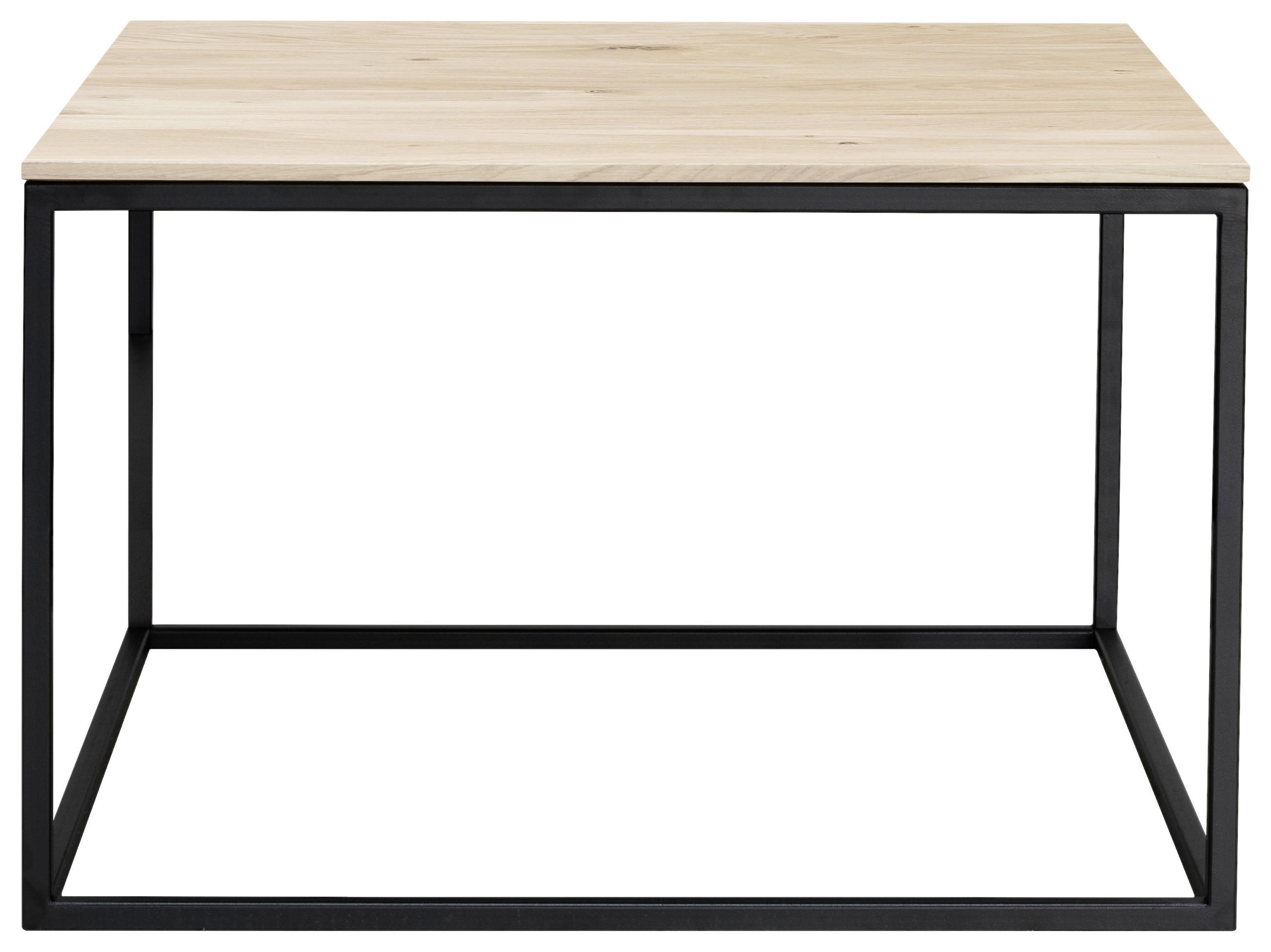 COUCHTISCH in Holz 65/65/41,5 cm  - Eiche Bianco/Schwarz, Design, Holz/Metall (65/65/41,5cm) - Johann Jakob